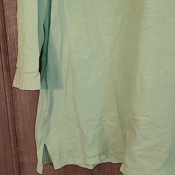 Chico's Women's Light Blue T-Shirt Top With 3/4 Length Sleeves Size 3 - Picture 3 of 4